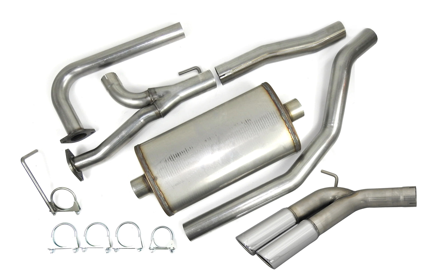 2004-20 Nissan Titan 5.6L 3" Stainless Steel Cat Back Exhaust System with Dual 3 1/2" Tips Side Rear Exit (Not for XD Models)