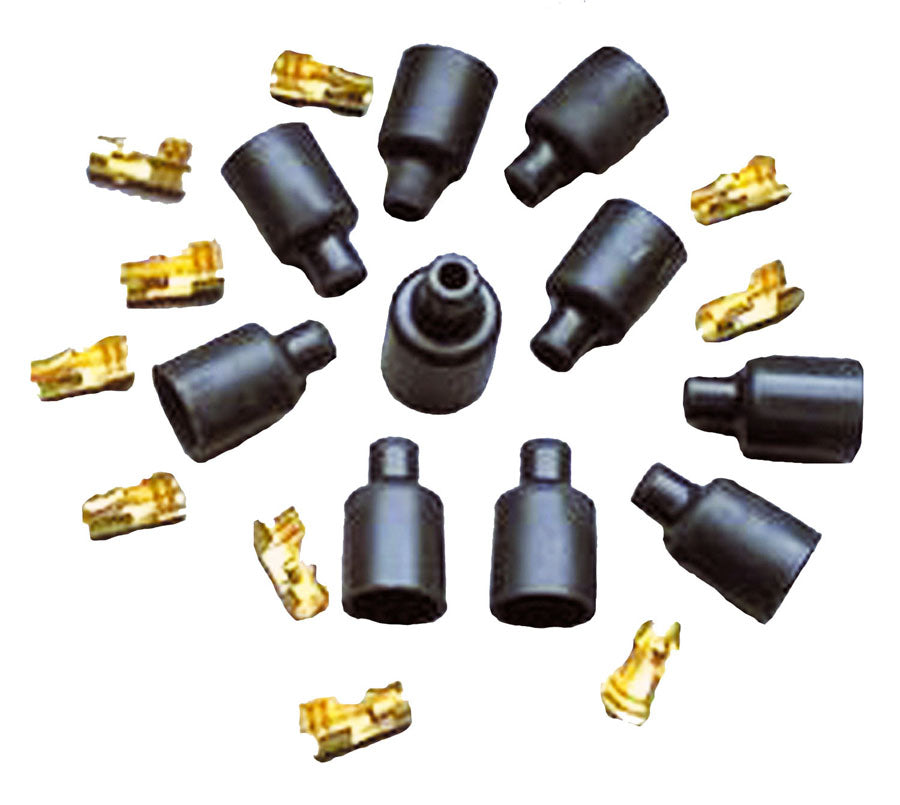 Taylor Cable 46052 LT1 180-Degree Spark Plug Boots - High-Temperature Black Silicon, 8mm, Pack Of 10