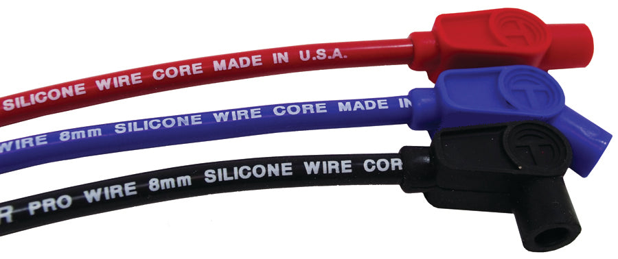 LS Engines Race Fit 8mm Spiro-Pro Spark Plug Wire Set with 9.5" Car Header Fitment (Available in 3 Colors)