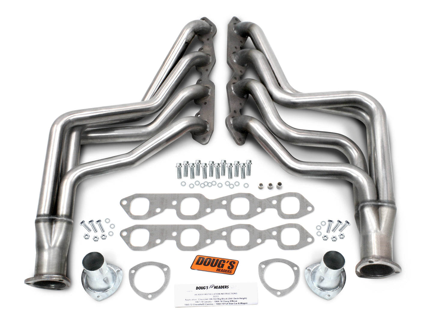 1964-77 GM F & A Body 396-502 Big Block Chevy 1 3/4" 304 Stainless Steel Long Tube Header with 3" Collector