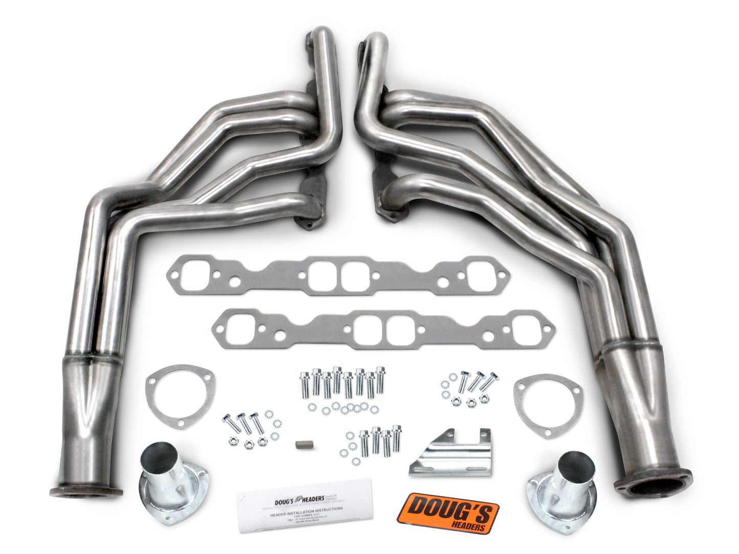 1962-67 Nova 265-400 Small Block Chevy Stock or Mustang II Style Suspension 1 3/4" 304 Stainless Steel Long Tube Header with 3" Collector