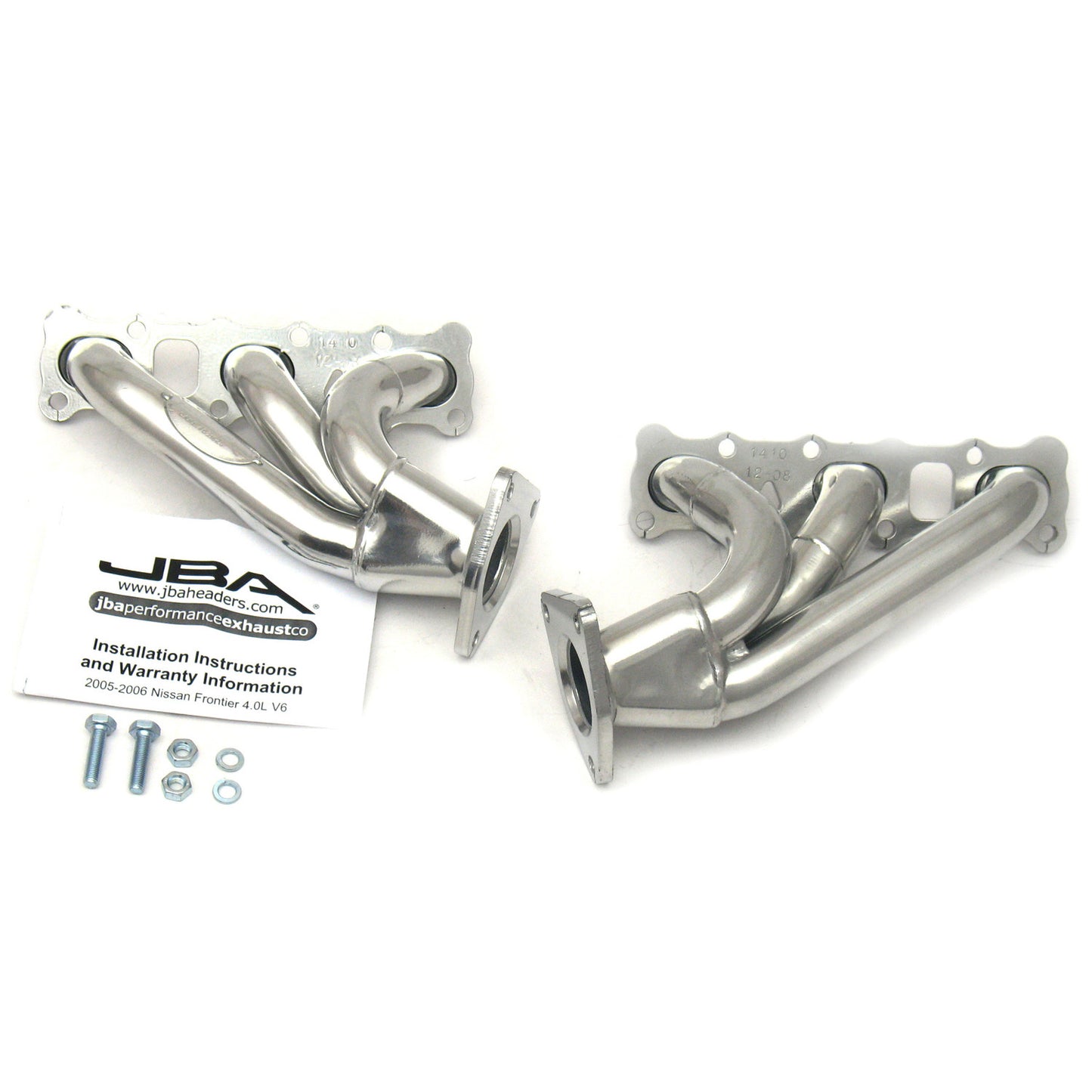 JBA Performance Exhaust 1410SJS 1 5/8" Header Shorty Stainless Steel 05-18 Frontier 4.0L Silver Ceramic