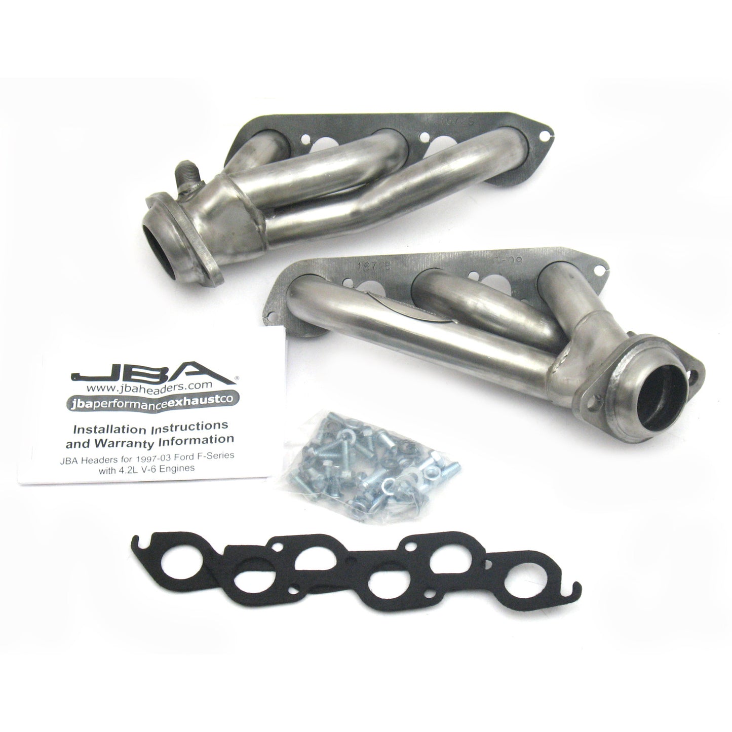 JBA Performance Exhaust 1672S 1 1/2" Header Shorty Stainless Steel 97-08 Ford Truck 4.2L V-6