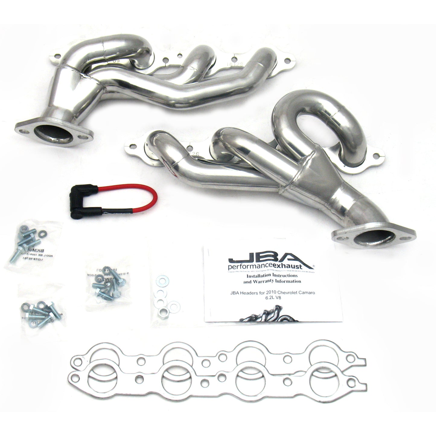 JBA Performance Exhaust 1812SJS 1 3/4" Header Shorty Stainless Steel 2010-15 Camaro SS,ZL1 Silver Ceramic