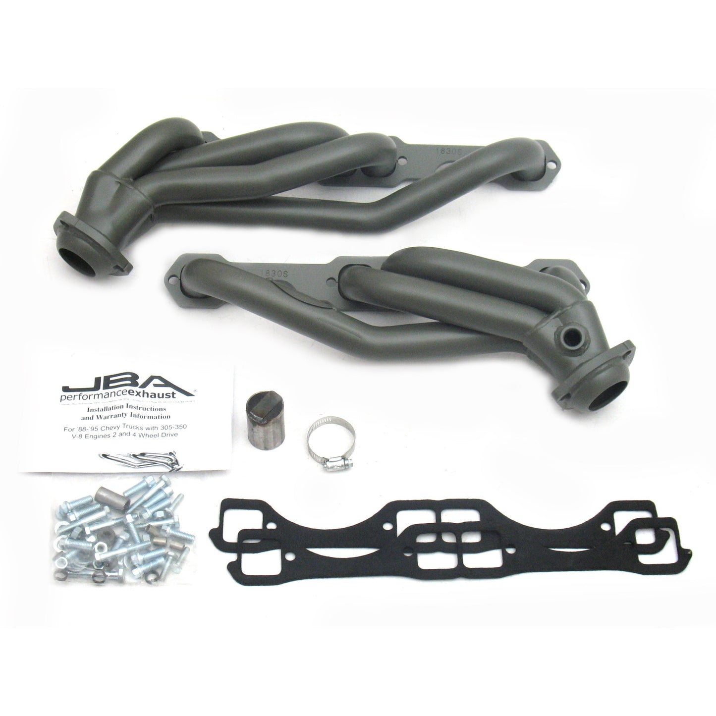 JBA Performance Exhaust 1830SJT 1 1/2" Header Shorty Stainless Steel 88-95 GM Truck 5.0L and 5.7L Titanium Ceramic
