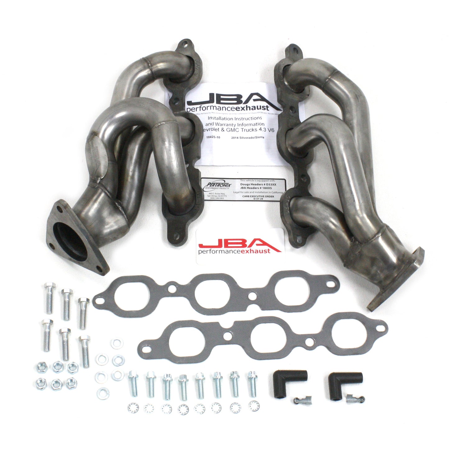 JBA Performance Exhaust 1842S-10 Header Shorty Stainless Steel 14-19 GM Truck 4.3L V-6