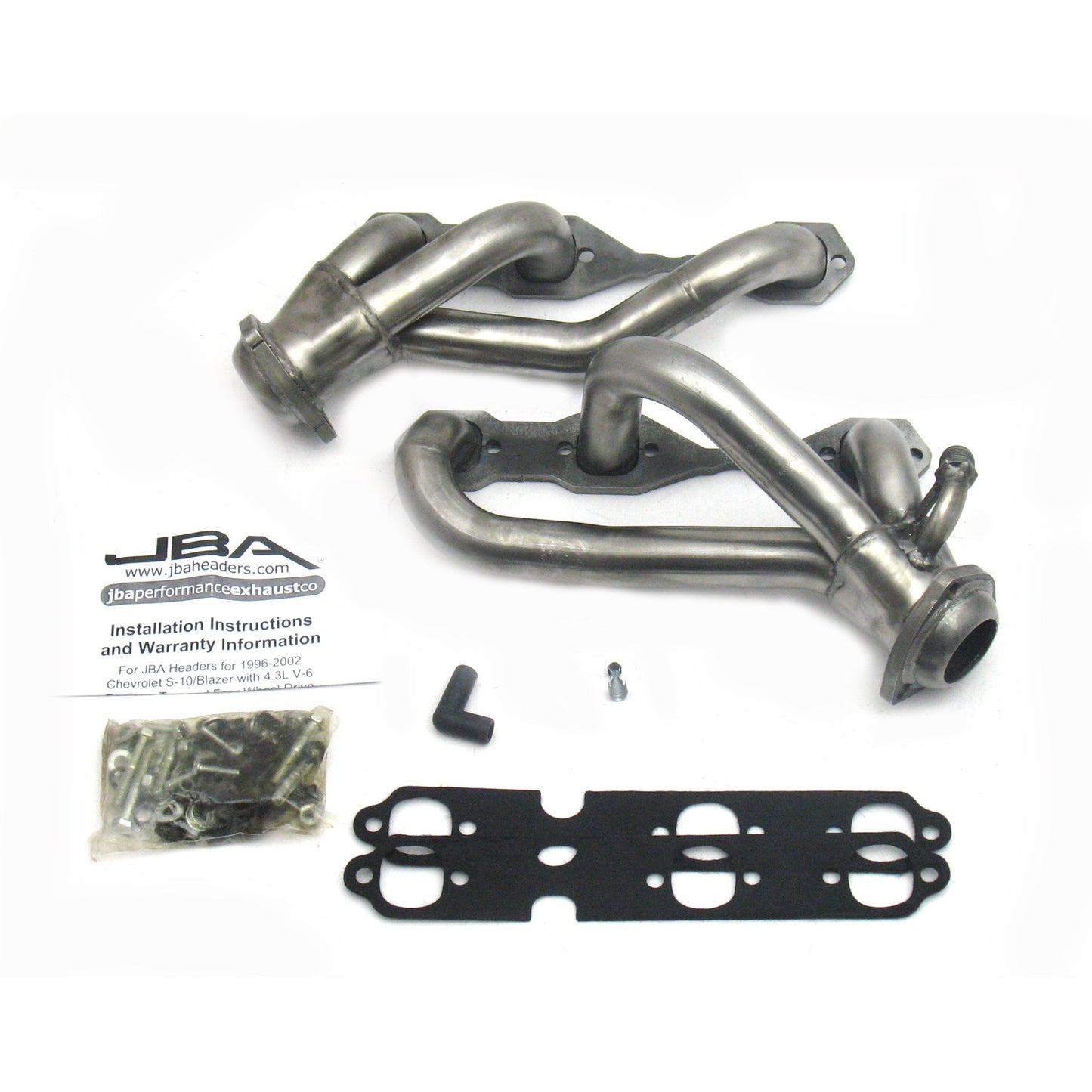 JBA Performance Exhaust 1842S-3 1 1/2" Header Shorty Stainless Steel 96-01 Blazer/Jimmy/S-10 4 Wheel Drive 4.3L