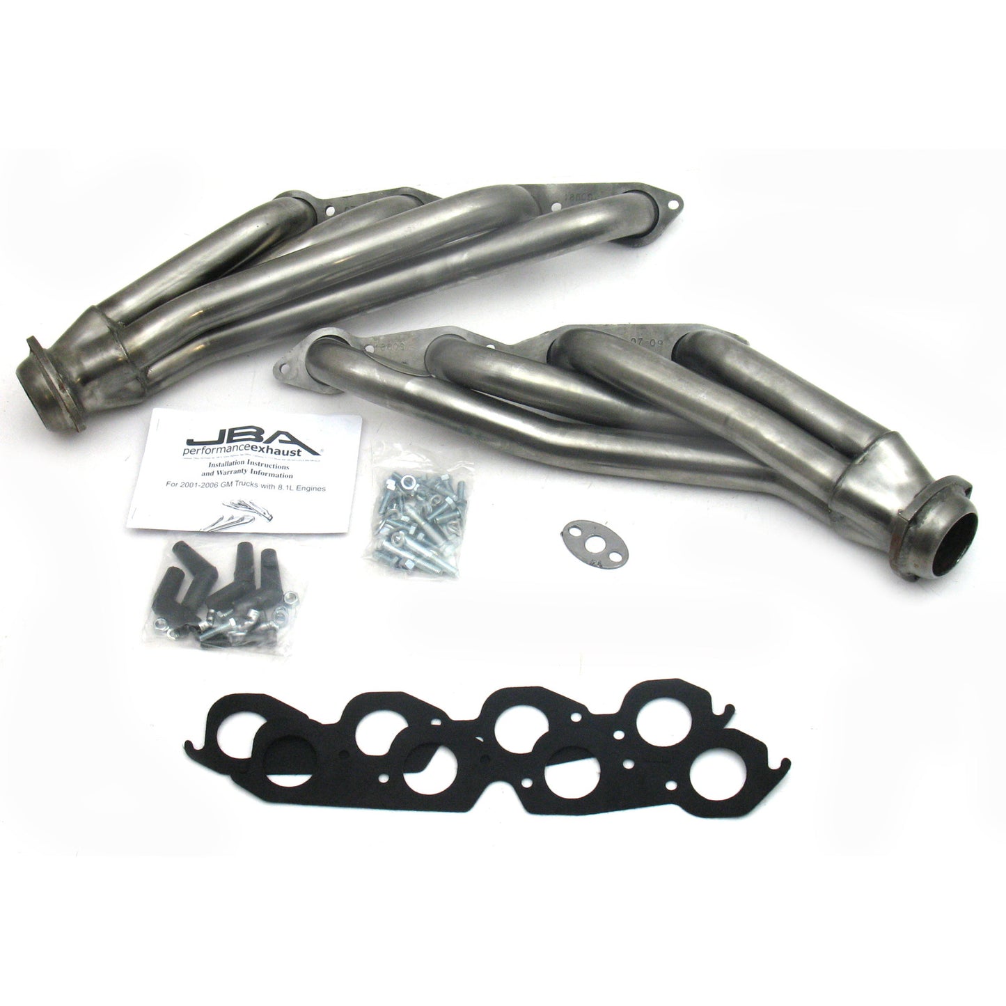 JBA Performance Exhaust 1860S 1 3/4" Header Shorty Stainless Steel 01-03 GM HD Truck 8.1L