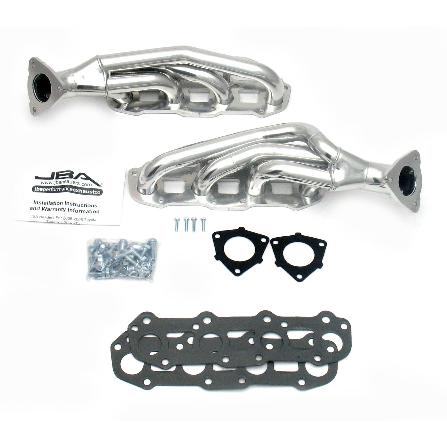 JBA Performance Exhaust 2011SJS 1 1/2" Header Shorty Stainless Steel 05-06 Tundra/Sequoia 4.7L Silver Ceramic