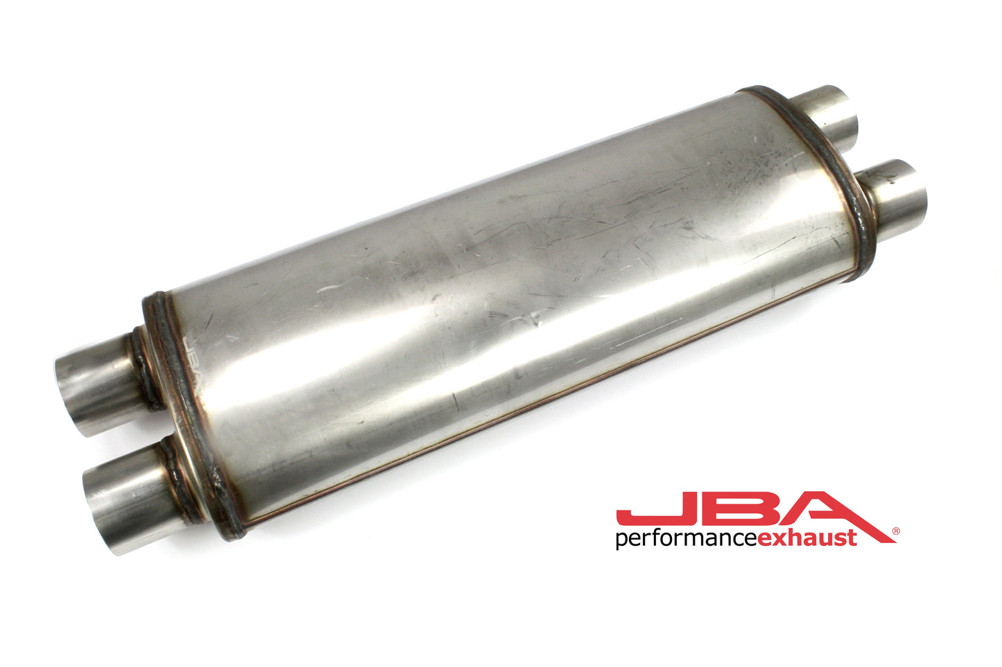 JBA Performance Exhaust 40-252200 "Universal" Chambered 304SS Muffler 22"X8"X5" 2.5" Dual In/Dual Out