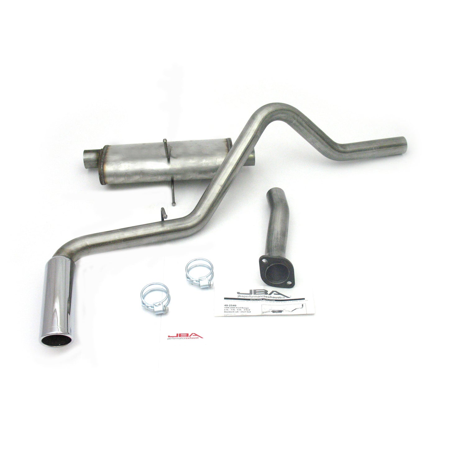 JBA Performance Exhaust 40-2540 2.5" Stainless Steel Exhaust System 98-11 Ranger Regular Cab Short Bed