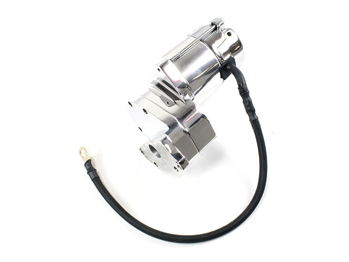 Spyke 408110 - Polished 1.4 kW Starter for 80-84 Big Twin Solid Mount Models with Rear Belt