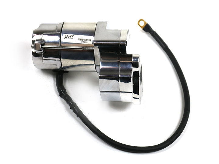 Spyke 410110 - Polished 1.4 kW Starter for Late 79 to Early 84 Big Twin 4-Speed Models with Rear Chain