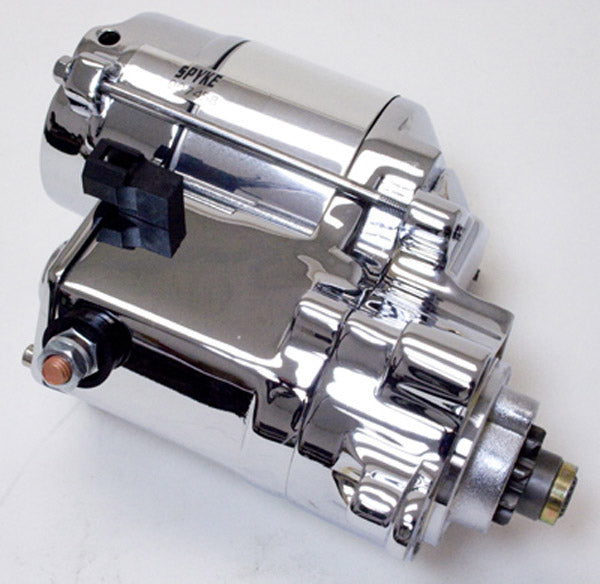 Spyke 413210 - Chrome 1.4 kW Starter for 1981-2018 XL Sportster® Models and 1994-2008 Buell (Except 1125R)