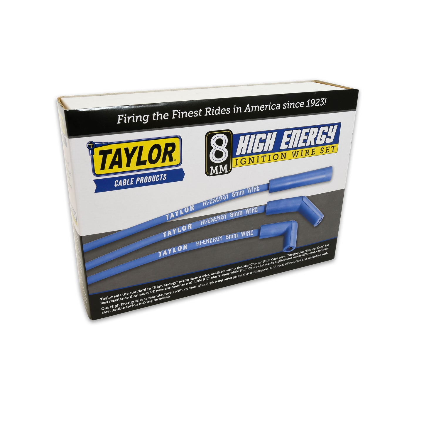 Taylor Cable 64604 8mm High Energy RC Custom Spark Plug Wires 8 cyl blue