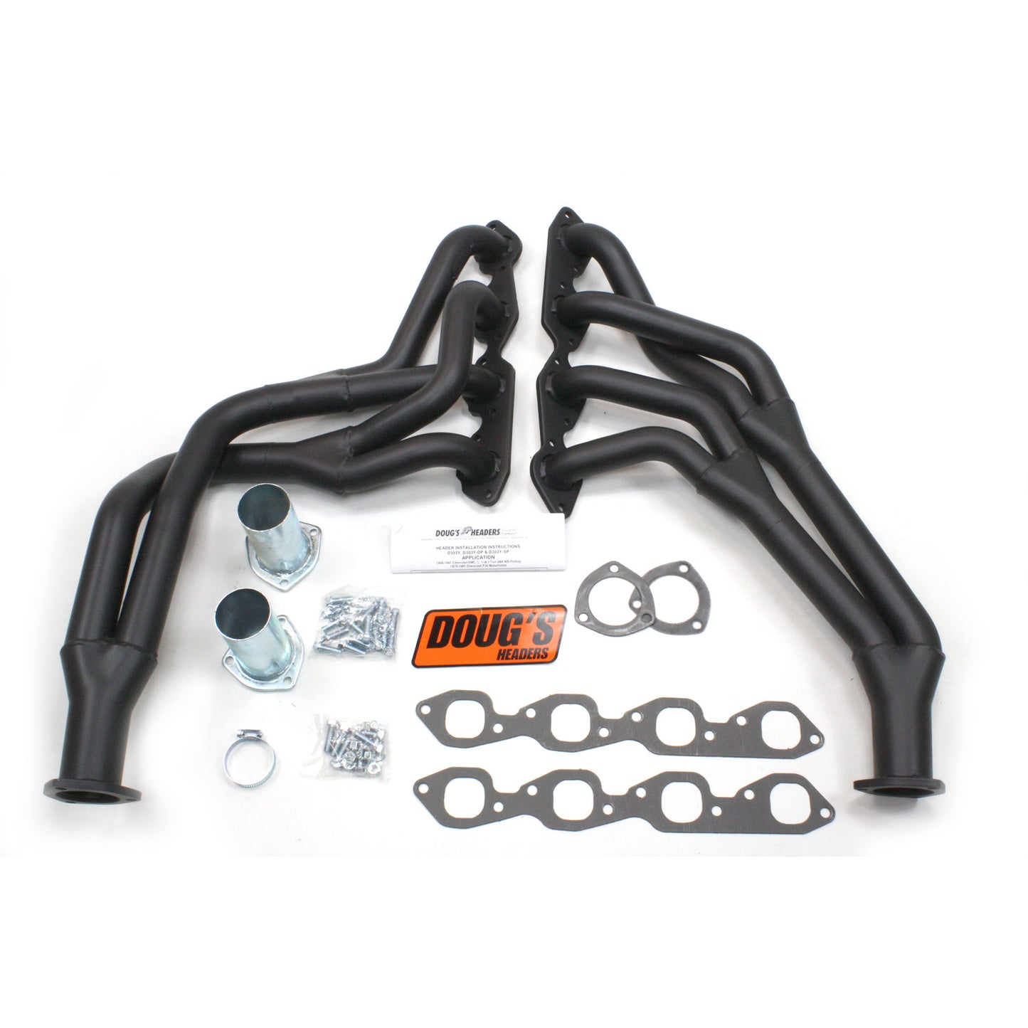 Doug's Headers D303Y-B 1 3/4" Tri-Y Header Chevrolet Truck Big Block Chevrolet 68-87 Hi-Temp Black Coating