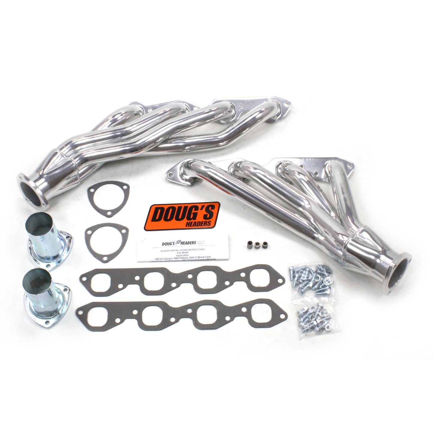 Doug's Headers D306 1 3/4" 4-Tube Shorty Header Chevrolet Camaro Big Block Chevrolet 67-81 Metallic Ceramic Coating