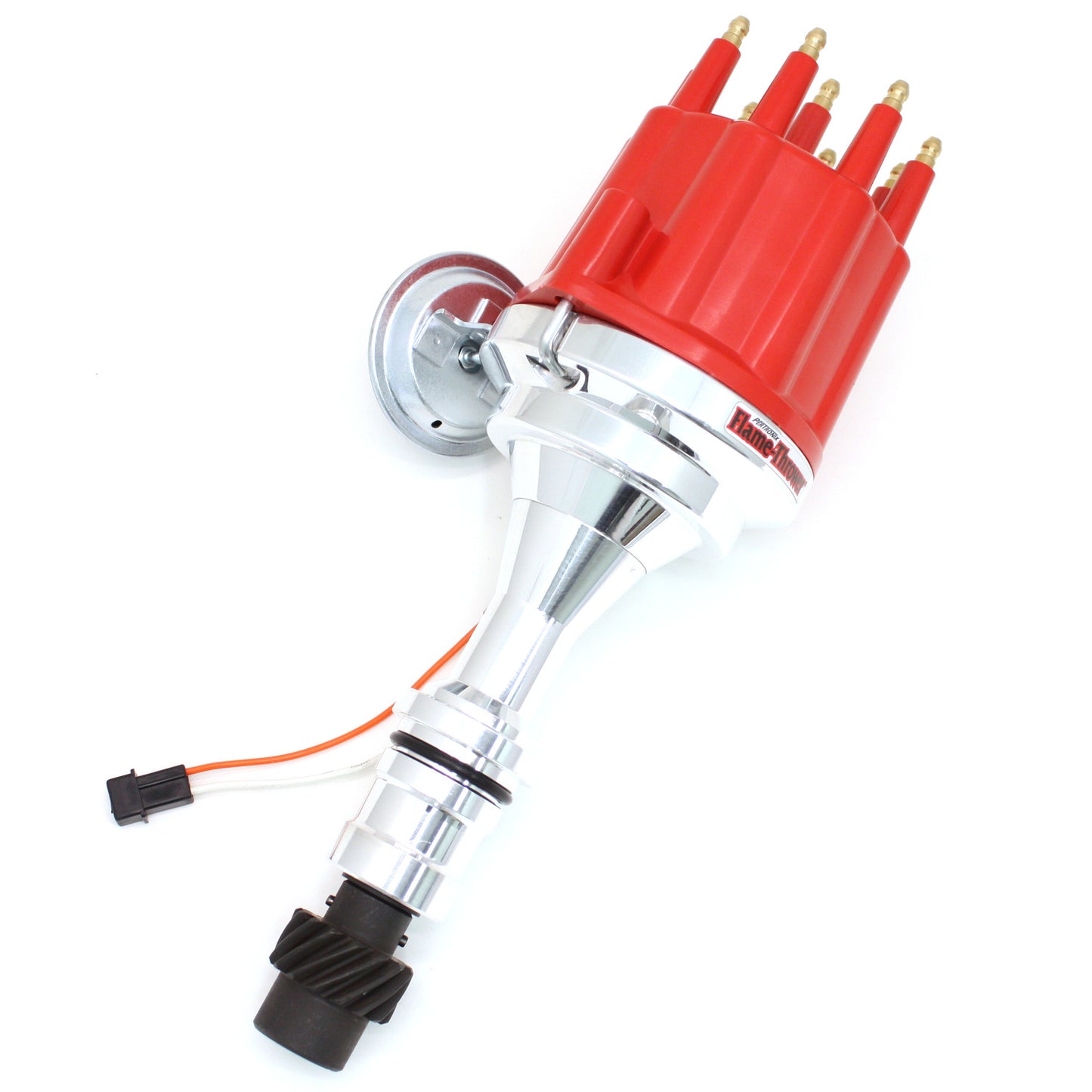 PerTronix D310711 Flame-Thrower Electronic Distributor Billet Magnetic Trigger Oldsmobile 260-455 Red Male Cap Vacuum Advance