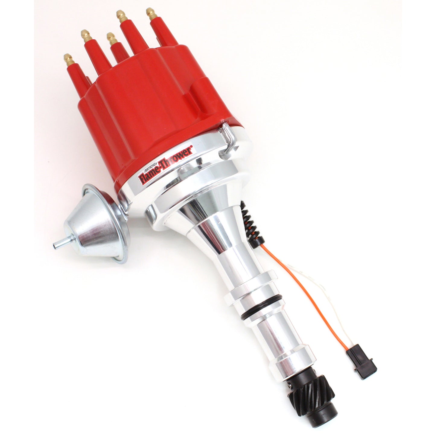 PerTronix D350711 Flame-Thrower Electronic Distributor Billet Magnetic Trigger Buick 400-455 Red Male Cap Vacuum Advance