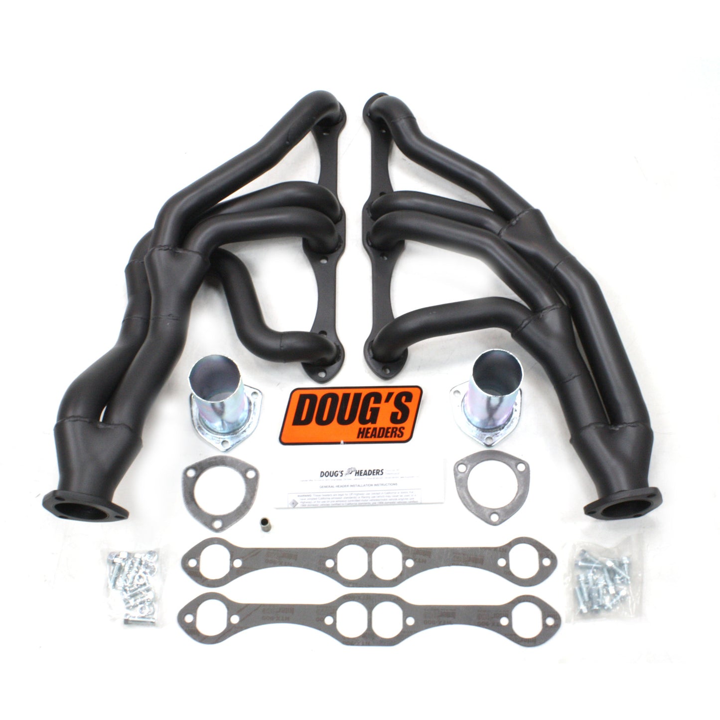 Doug's Headers D367Y-B Tri-Y Header Chevrolet Nova Small Block Chevrolet 62-67 Hi-Temp Black Coating