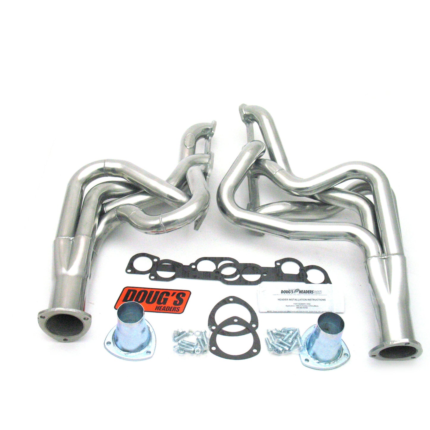 Doug's Headers D522 2" 4-Tube Full Length Header Pontiac GTO 400-455 68-72 Metallic Ceramic Coating