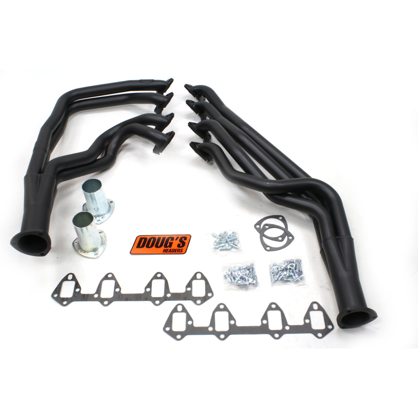 Doug's Headers D625-B 1 3/4" 4-Tube Full Length Header Ford Fairlane FE 64-73 Hi-Temp Black Coating