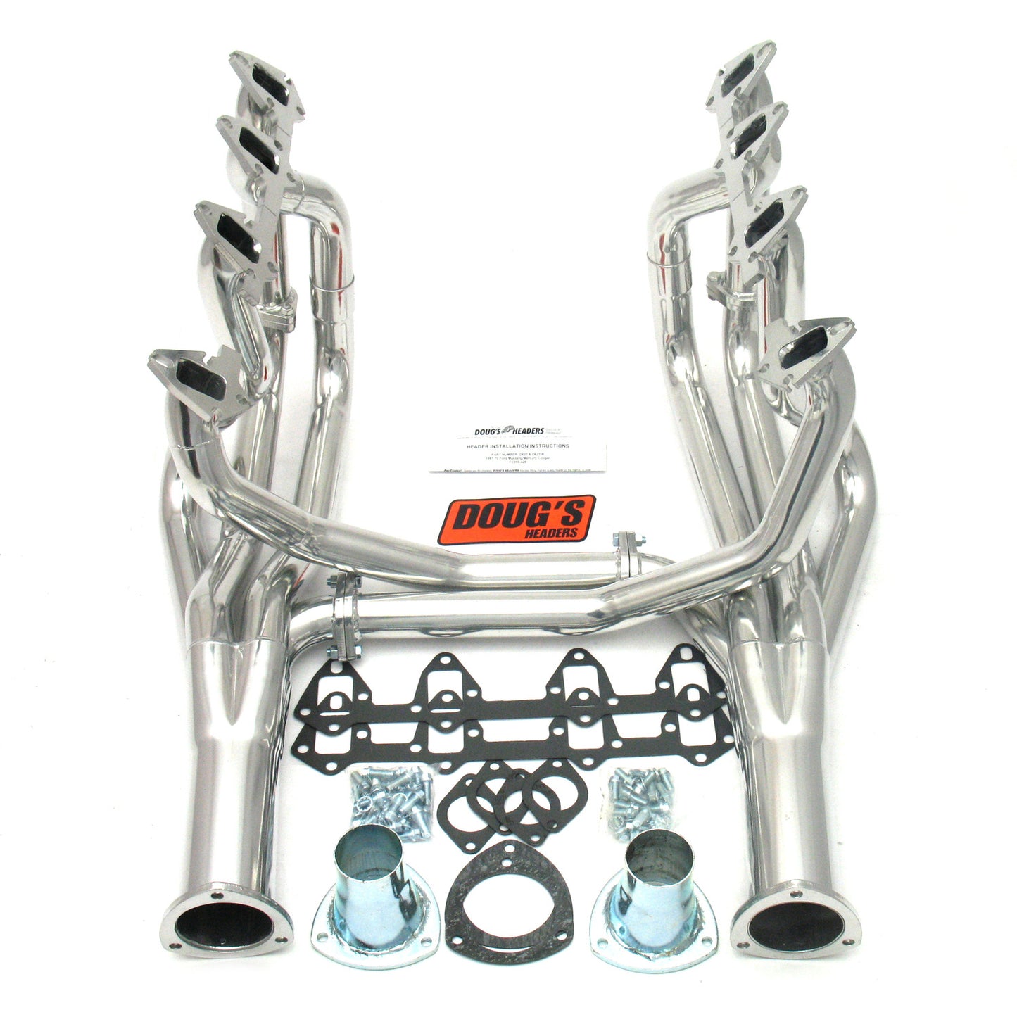 Doug's Headers D627 2" 4-Tube Full Length Header Ford Mustang FE 67-70 Metallic Ceramic Coating