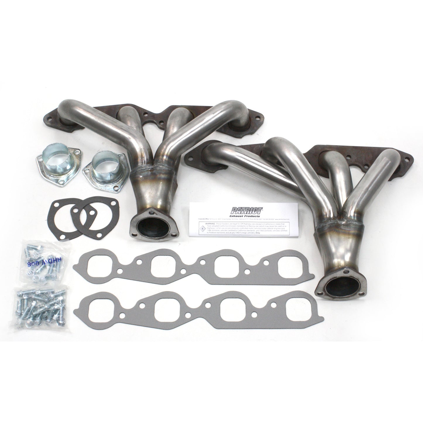 Patriot Exhaust H8029 1 3/4" Tight Tuck Header Street Rod Universal Big Block Chevrolet Raw Steel