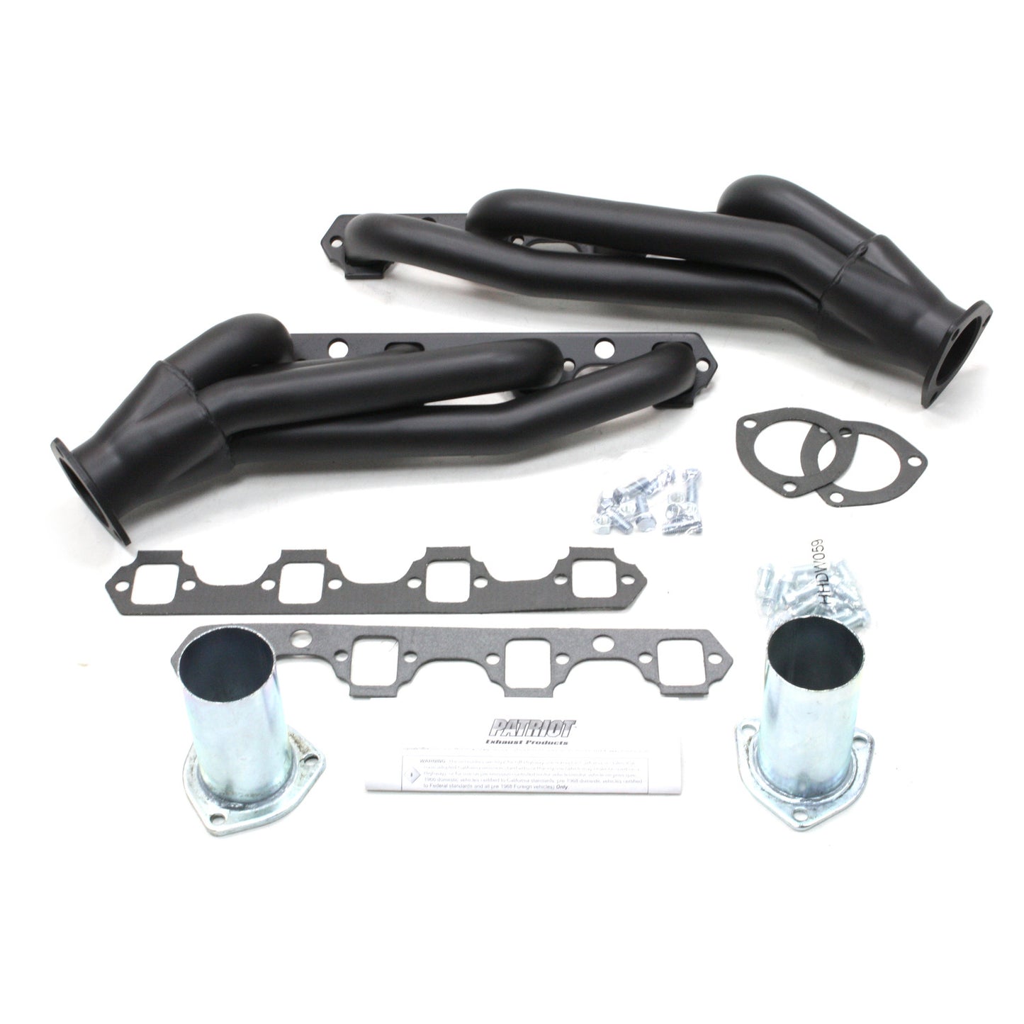 Patriot Exhaust H8420-B 1 5/8" Clippster Header Street Rod Universal SBF Hi-Temp Black Coating