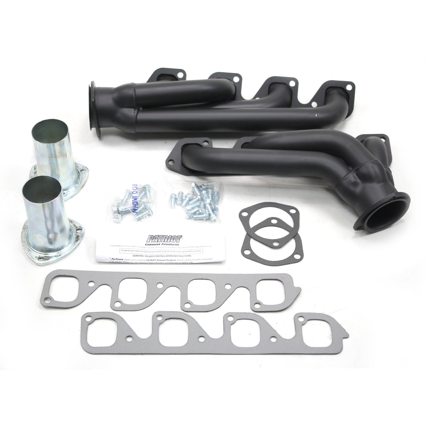 Patriot Exhaust H8436-B 1 3/4" Clippster Header Street Rod Universal 351C Hi-Temp Black Coating