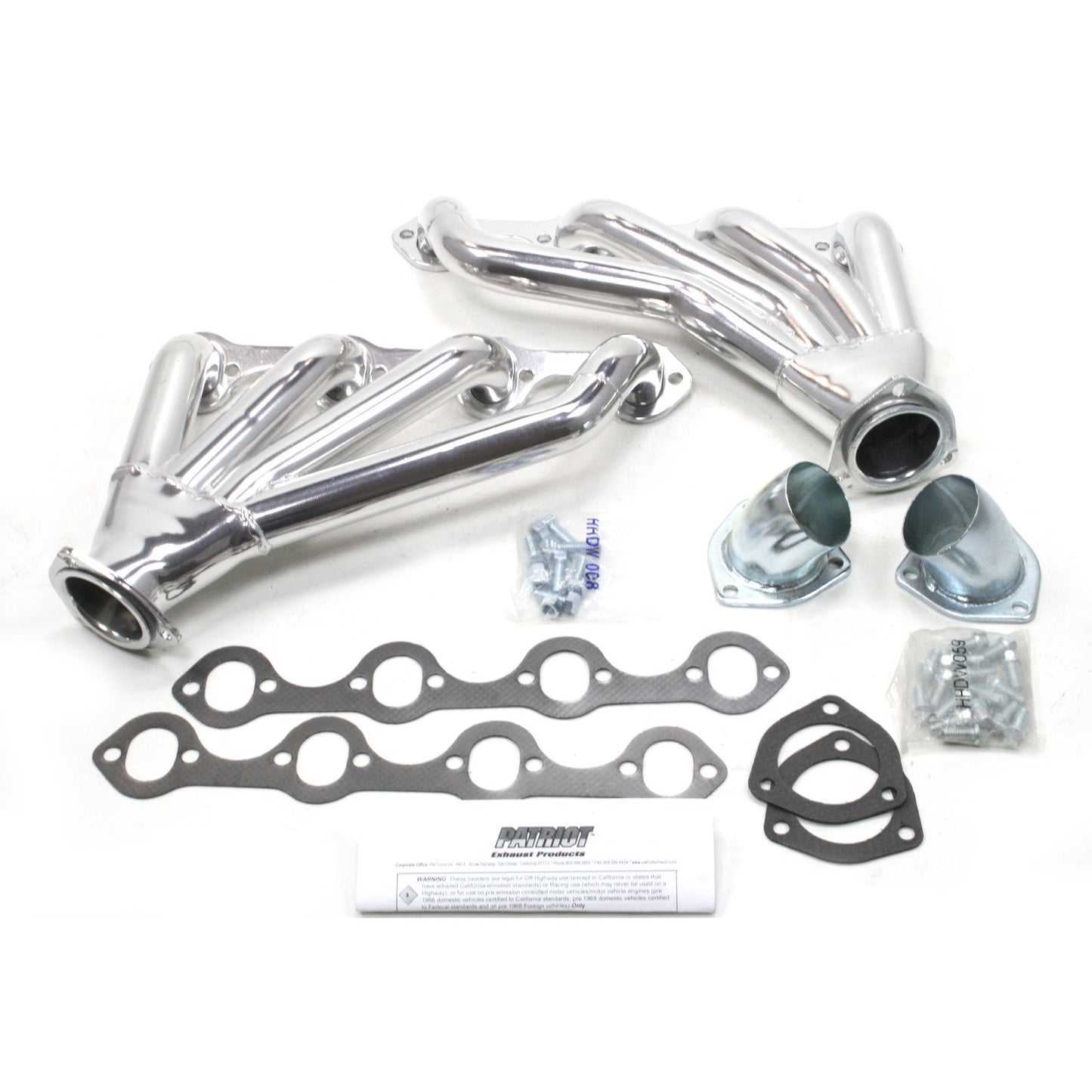 Patriot Exhaust H8482-1 1 5/8" Tight Tuck Rear Swept Style Header Street Rod Small Block Ford Metallic Ceramic Coating