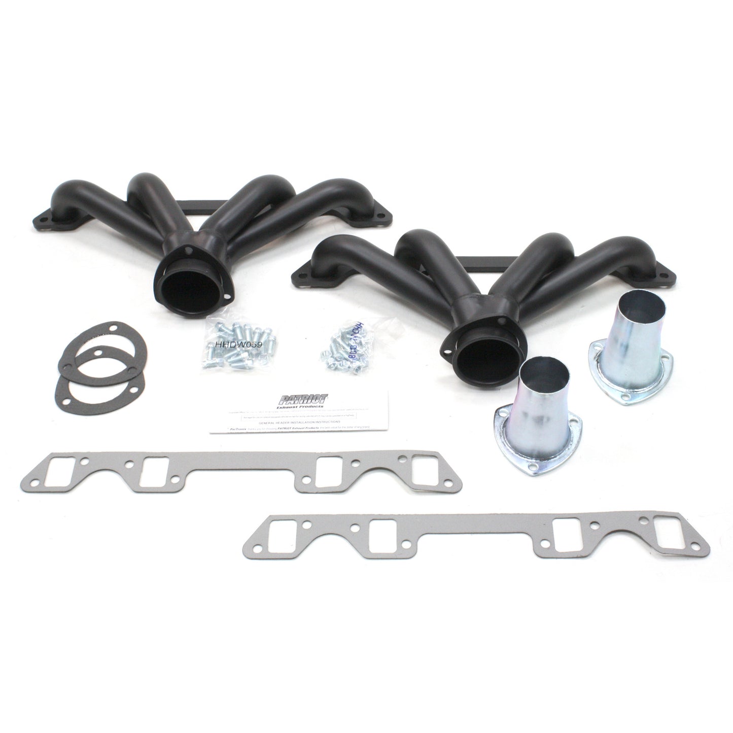 Patriot Exhaust H8500-B 1 5/8" Tight Tuck Header Street Rod Universal Buick Nail Head Hi-Temp Black Coating