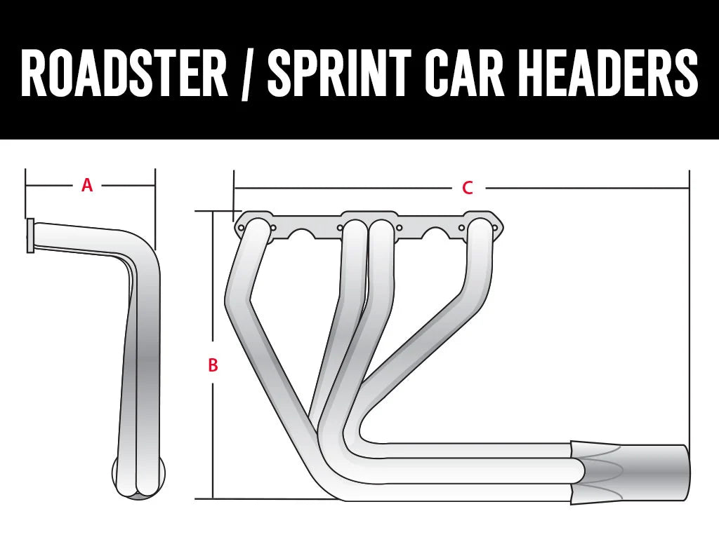 ROADSTER & SPRINT CAR HEADER DIMENSIONS