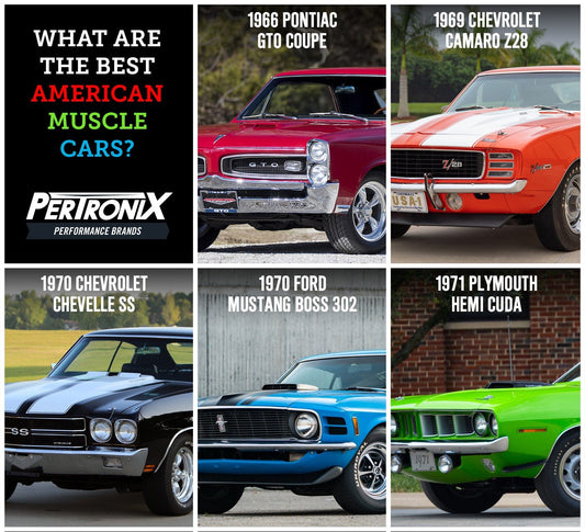 Photos of classic American muscle cars