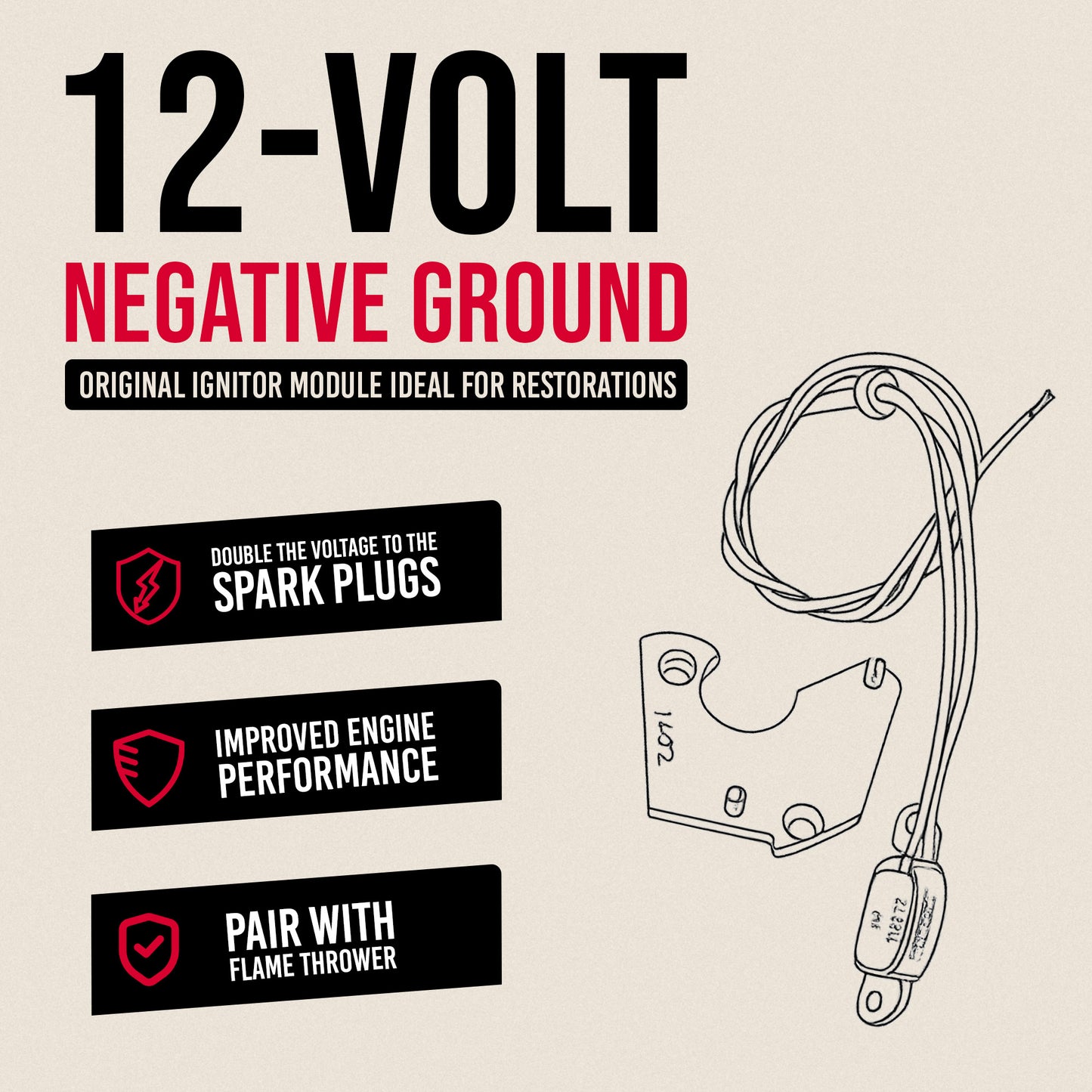 IHC 302xxx-534xxx Series 4 Cylinder Ignitor® Electronic Ignition Conversion - 12 Volt Negative Ground - PerTronix 1442