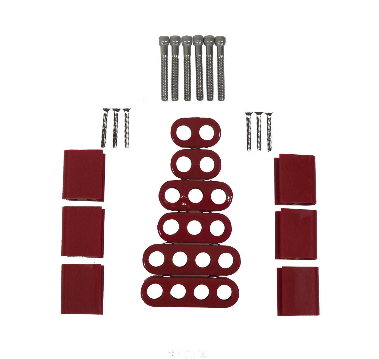 Taylor Cable  42522 7-8mm Vertical Wire Loom Kit red