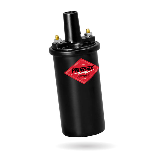 PerTronix 45011 Ignitor II Oil Filled 45,000 Volt Ignition Coil with 0.6 Ohms Resistance in Black