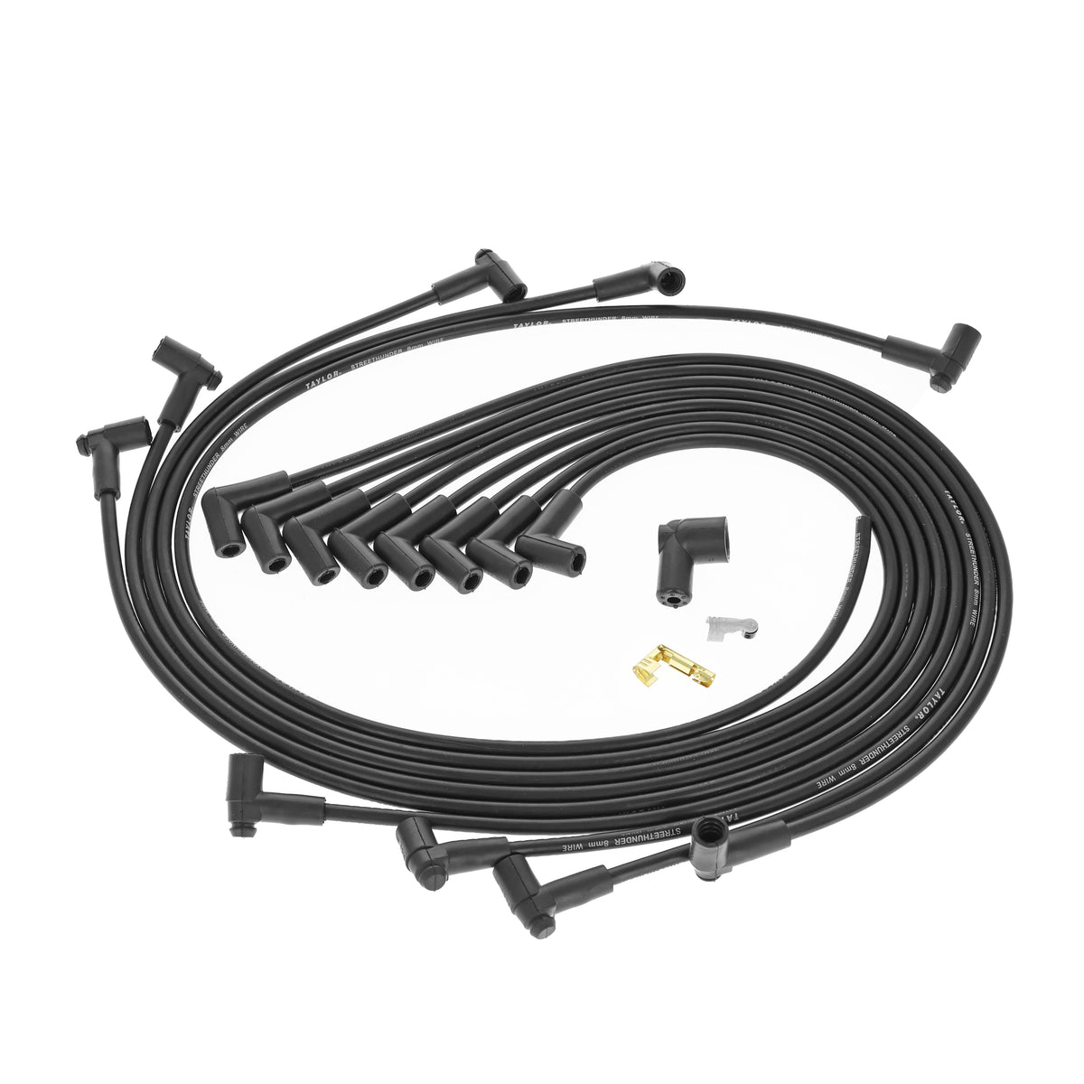 Chevy Small Block Race Fit 8mm StreeThunder Spark Plug Wire Set with Under Headers HEI Fitment