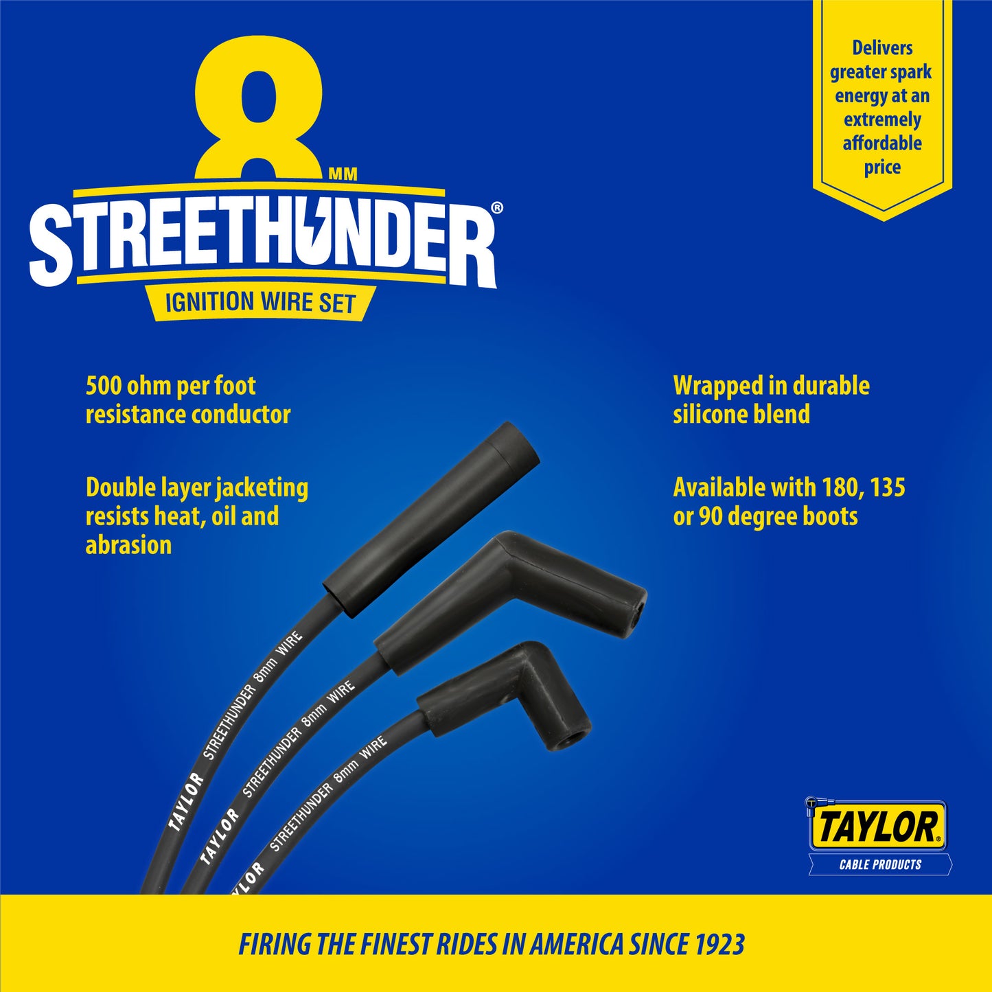 1977-86 Chevy Small Block HEI 8mm StreeThunder Spark Plug Wire Set