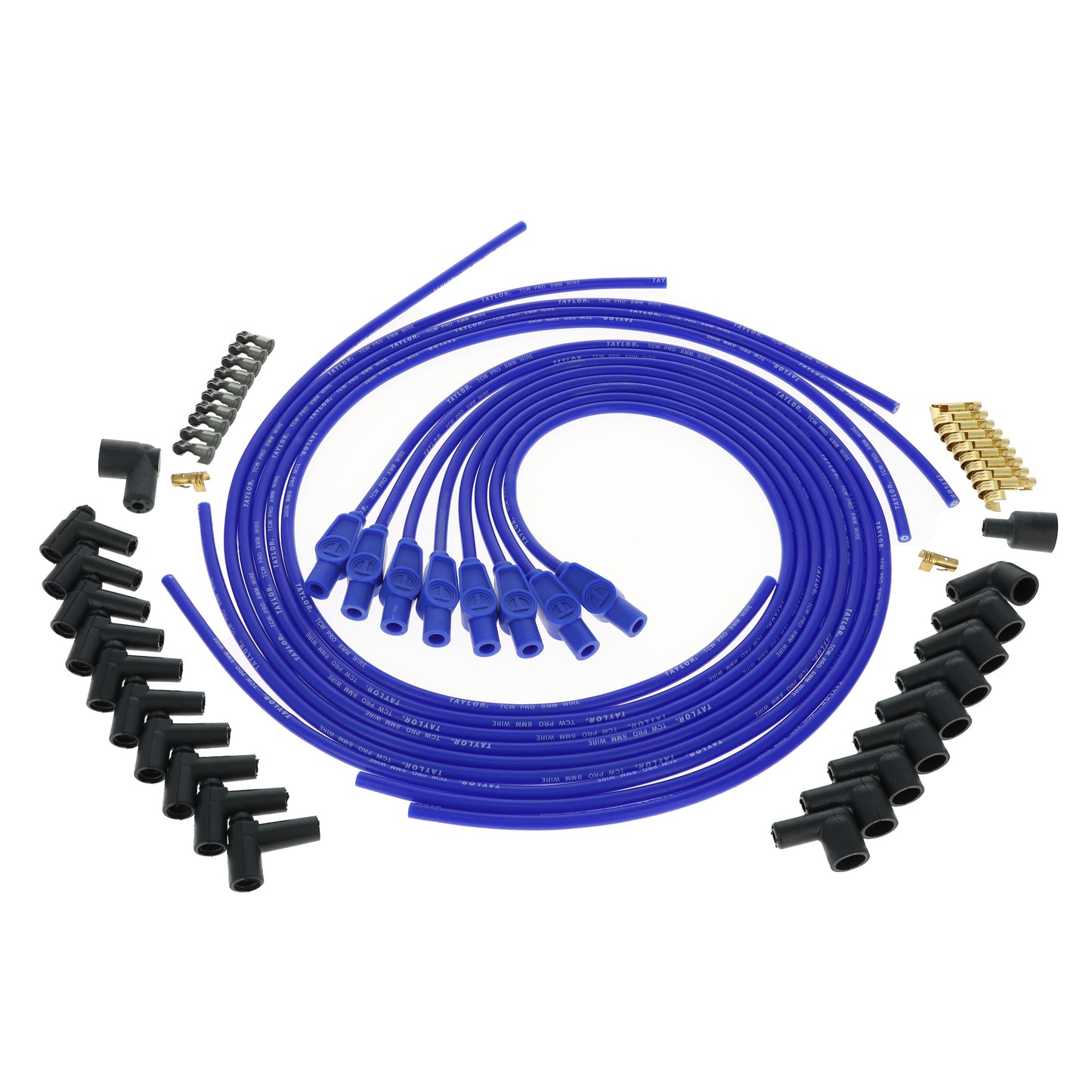 Universal 8mm Tinned Copper Wire Pro Spark Plug Wire Set (Available in 3 Colors)