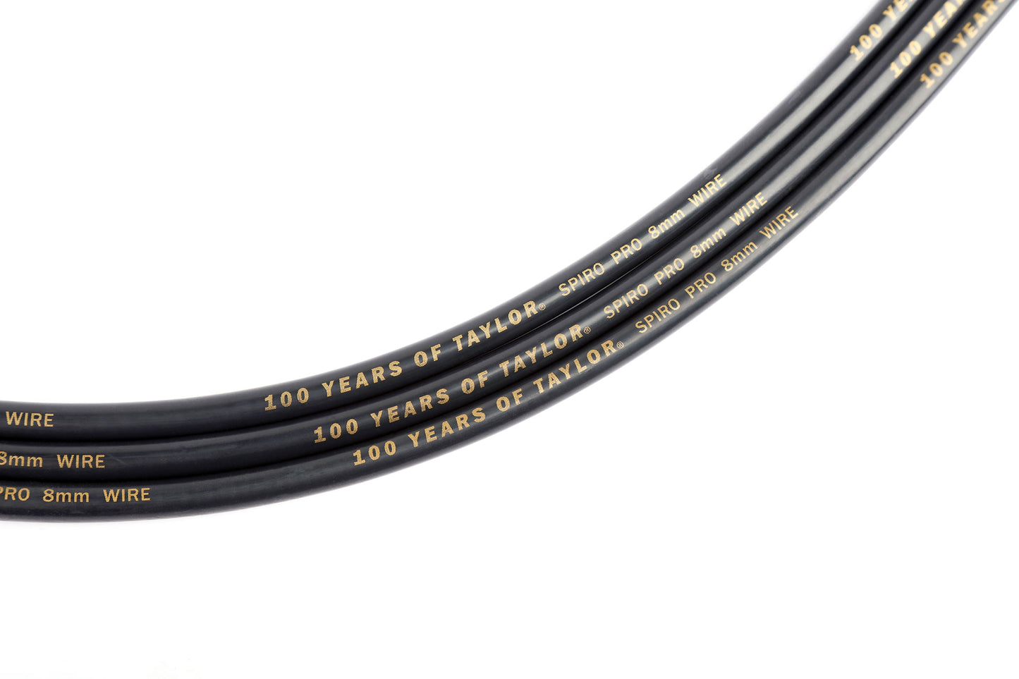 Taylor Cable 73051-YR100 8mm Spiro-Pro univ 8 cyl 90 Black/Gold 100 Years