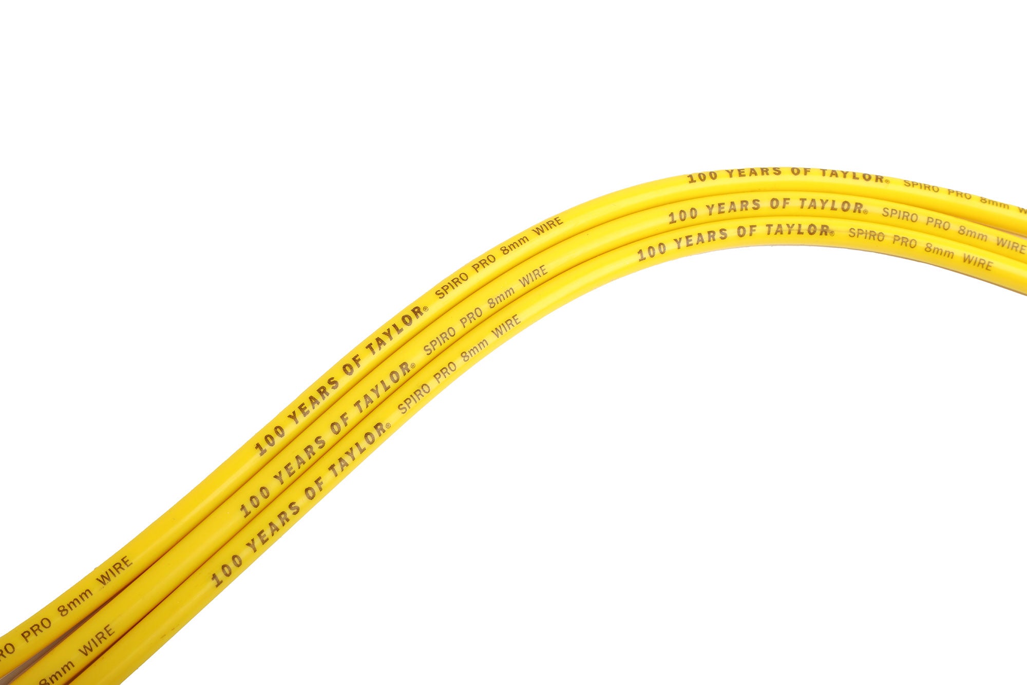 Taylor Cable 73451-YR100 8mm Spiro-Pro univ 8 cyl 90 Yellow/Black 100 Years