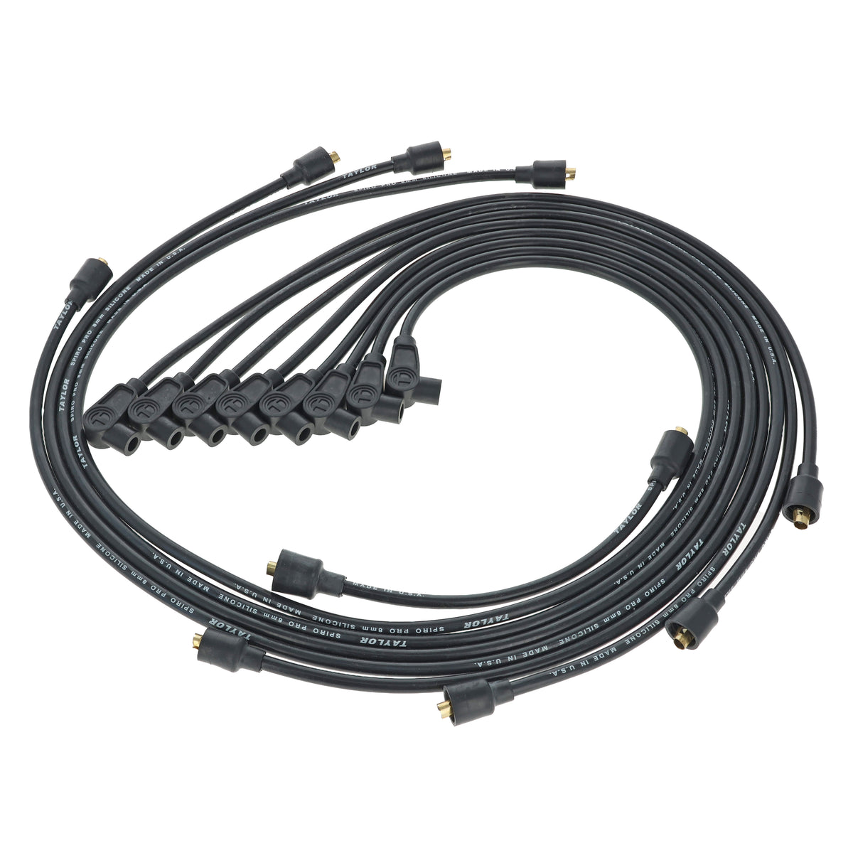 1955-74 Chevy Small Block Non-HEI 8mm Spiro-Pro Spark Plug Wire Set (Available in 2 Colors)