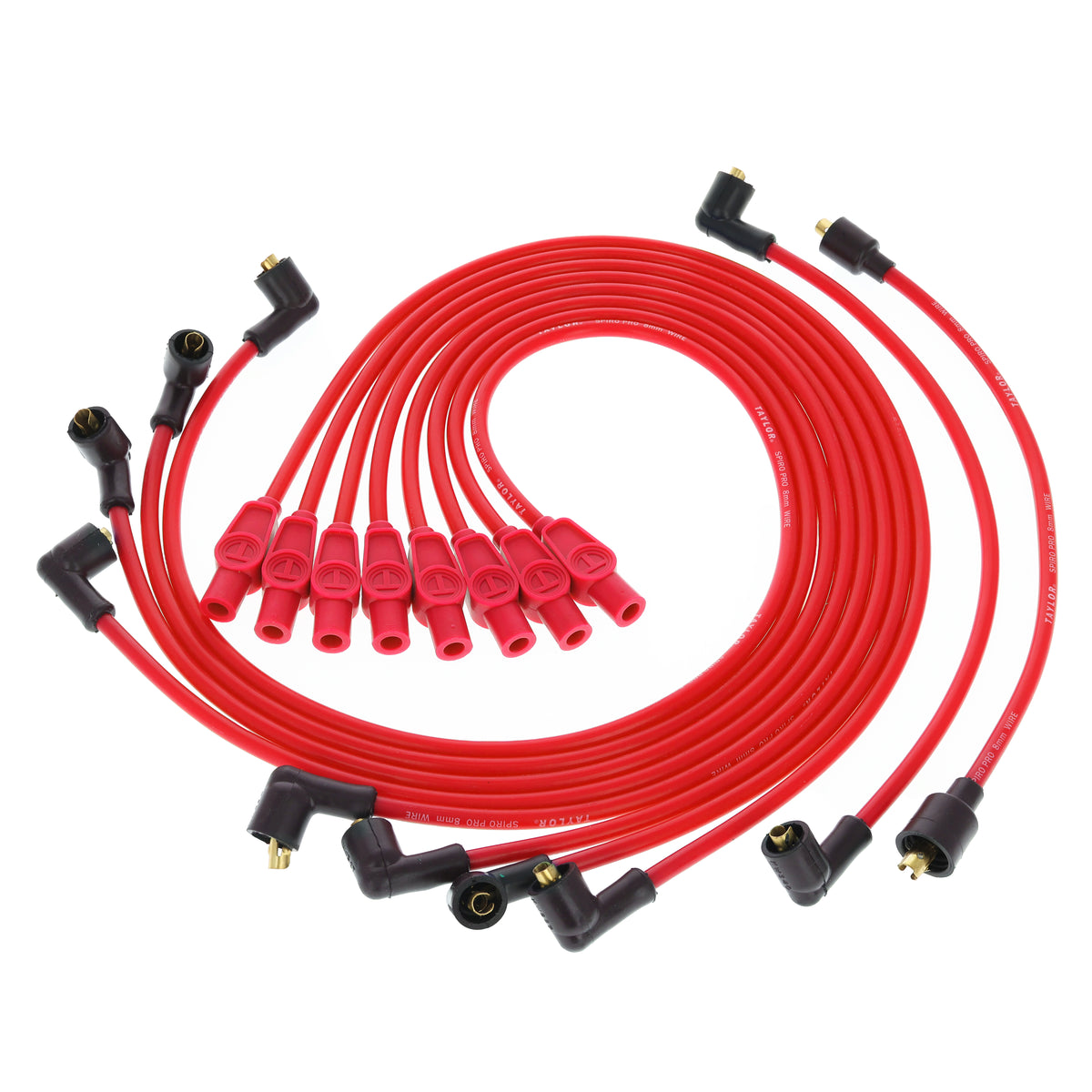 1955-76 Multi-Make V8 8mm Spiro-Pro Spark Plug Wire Set (Available in 3 Colors)