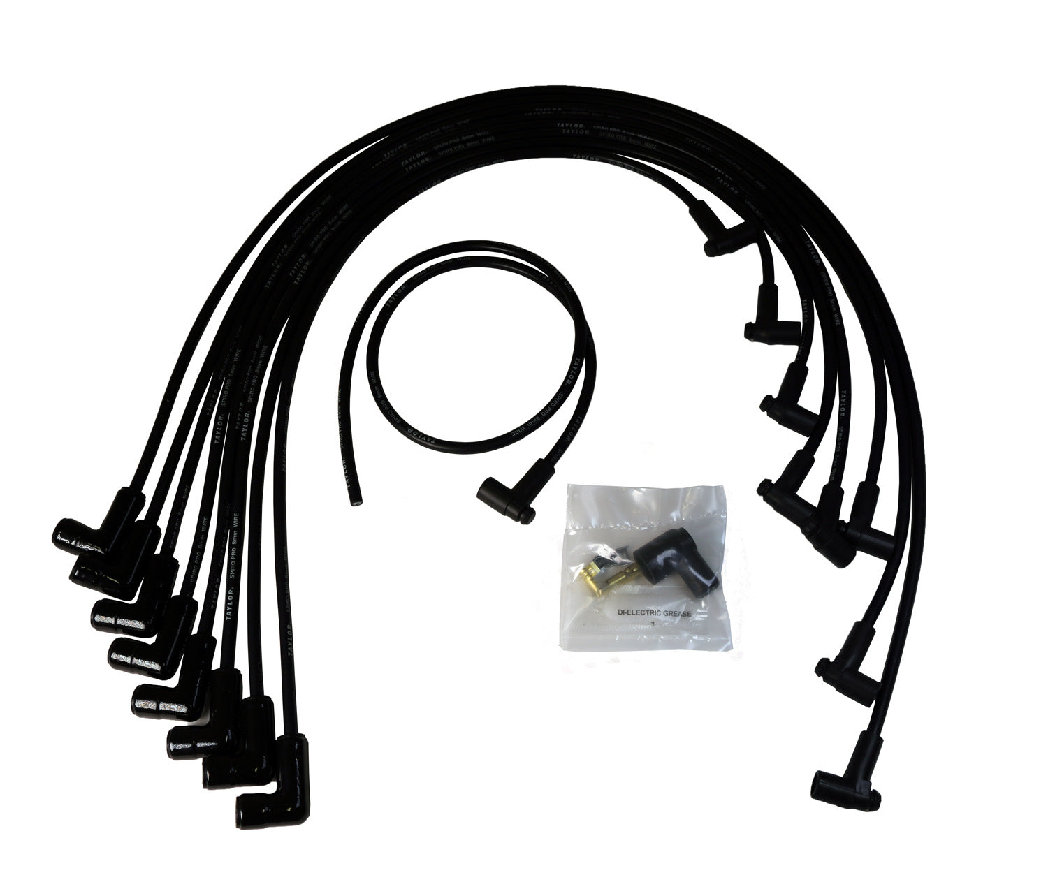 Taylor Cable Spiro-Pro Race Fit Small Block Chevy 8mm Spark Plug Wires ...