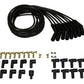 Universal 8mm Spiro-Pro Black Ceramic Boots Spark Plug Wire Sets (Available in 2 Colors)