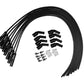 LS Engines Universal 8mm Spiro-Pro Black Ceramic Boots Spark Plug Wire Set (Available in 2 Colors)
