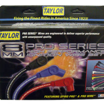 Taylor Cable 75245 8mm Spiro Pro White Ceramic Boot Wire Set 135˚ Red