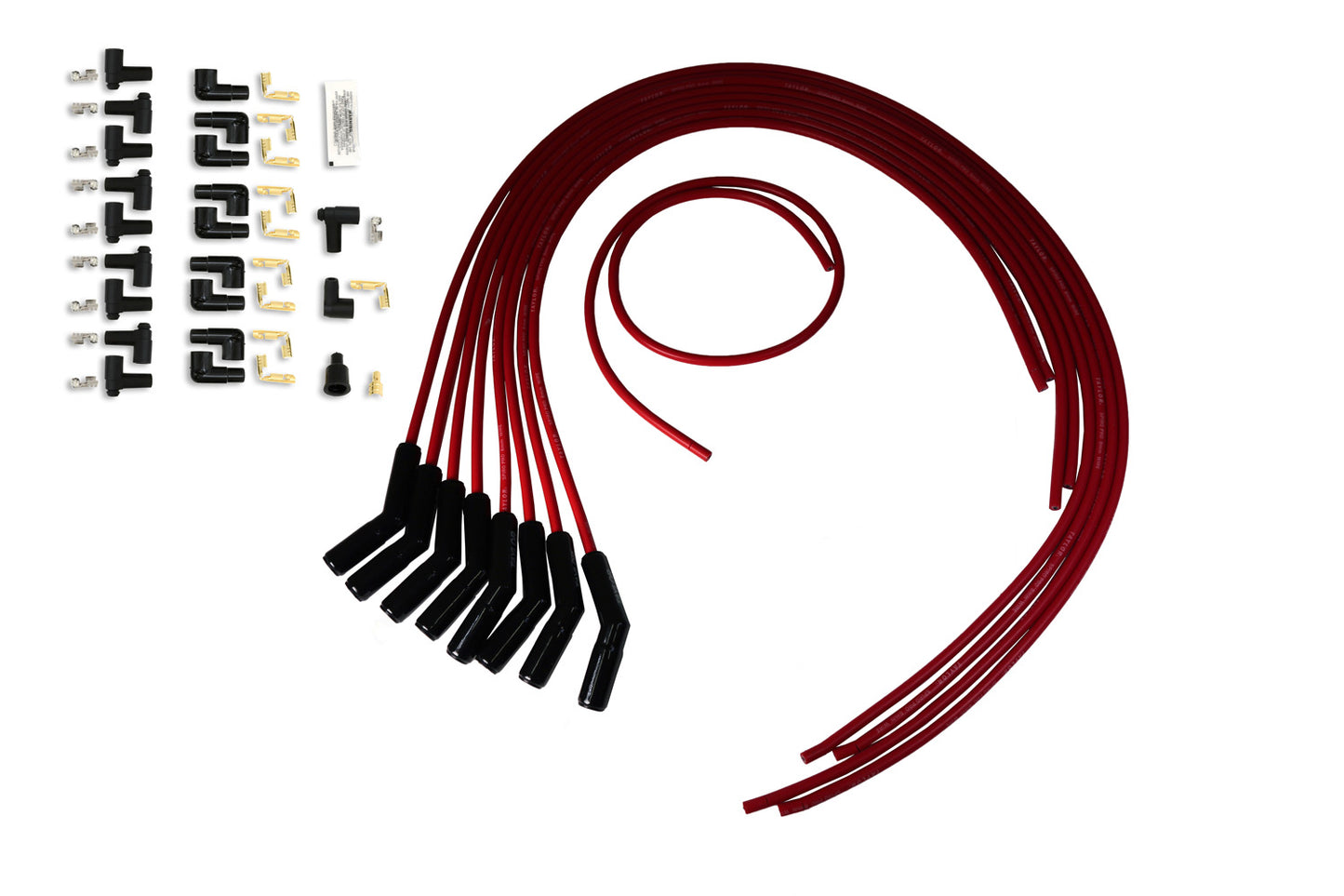 Universal 8mm Spiro-Pro Black Ceramic Boots Spark Plug Wire Sets (Available in 2 Colors)