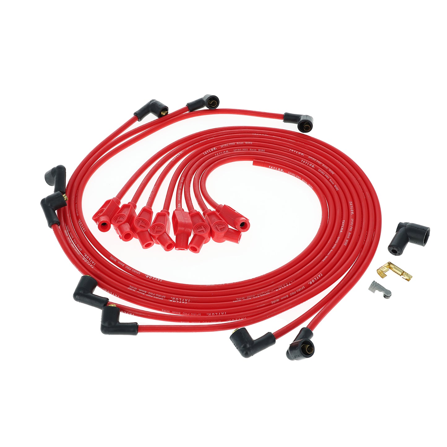 Chevy Big Block Race Fit 8mm Spiro-Pro Spark Plug Wire Set with Over Valve Cover Socket Fitment (Available in 2 Colors)